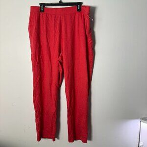 EUC Kim Rogers Curvy Dark Pink Red Sweat Pants Athletic 2X Short